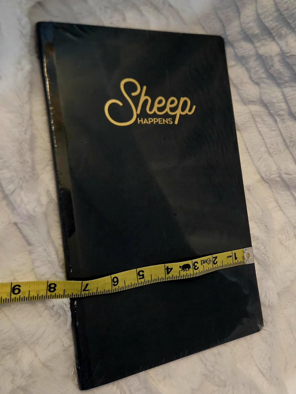 NWT Sheep Happens Brushed Cotton - Dark Green with Gold Foil